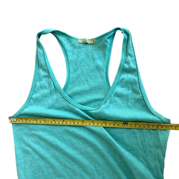 Alternative Earth Women's Turquoise Racerback Ruched Side Slit Maxi Dress - Picture 7 of 8